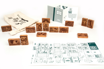 DWOOD Zvířata v domě 14 dílů - doplněk k dřevěné stavebnici s příběhem - v pytlíku