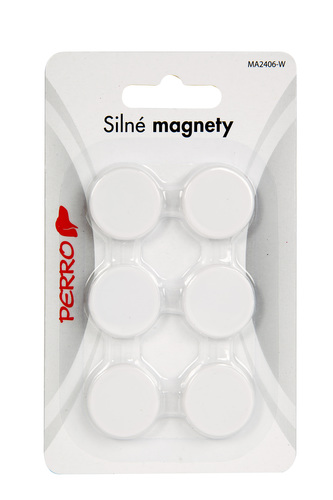 PERRO - Magnety, bílé, 6ks