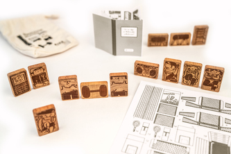 DWOOD Sokolovna Bílovice 13 dílů - doplněk k dřevěné stavebnici s příběhem - v pytlíku