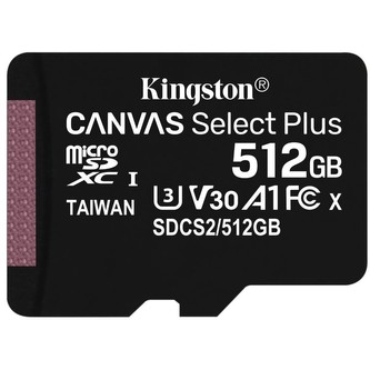 Kingston microSDXC Canvas Select Plus 512GB 100MB/s UHS-I