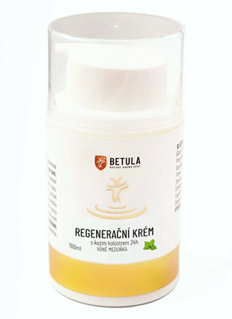 Betula pendula Regenerační krém s kozím kolostrem 24 h s vůní meduňky 100 ml