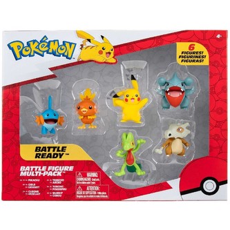 Figurky Pokémon Battle  Set Figure 6-Pack Treecko, Torchic, Mudkip, Gible, Pikachu, Cubone
