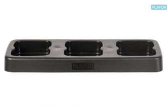 Základna pro koše na tříděný odpad Fit Bin 3 x 20 l, černá