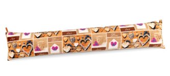LIN - těsnicí válec - srdce - béžová, oranžová, růžová - 15x85cm