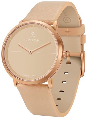 NOERDEN chytré elegantní hybridní hodinky LIFE2+ Rose Gold/ dotyk. safírové sklíčko/ 5 ATM/ výdrž až 6 měsíců/ CZ app