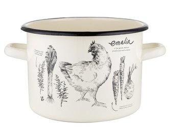 SMALTOVANÝ HRNEC 18CM 3,7L ROSÓŁ
