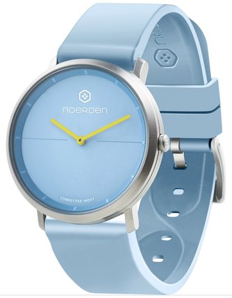 NOERDEN chytré elegantní hybridní hodinky LIFE2 Blue/ dotykové sklíčko/ 5 ATM/ výdrž až 6 měsíců/ modré/ CZ app
