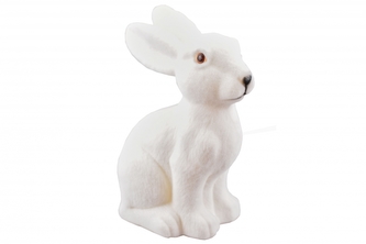 Dekorační zajíc bílý 20 cm