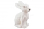 Dekorační zajíc bílý 20 cm