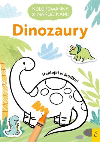 Kolorowanka z naklejkami Dinozaury