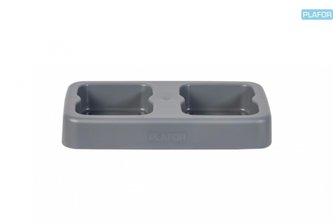 Základna pro koše na tříděný odpad Fit Bin 2 x 75 l, šedá