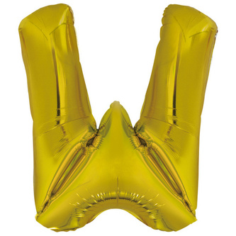 Foliové písmeno W zlaté 100 cm - Amscan