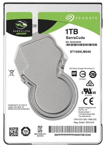 SEAGATE HDD BARRACUDA 2.5" 1TB, SATAIII/600 5400RPM, 128MB cache, 7mm