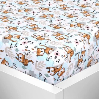 Prostěradlo jersey s elastanem - kočičky - 90x200 cm