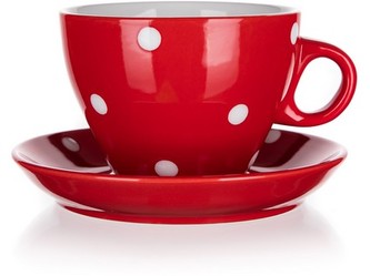 šálek + podšálek 290ml puntíky ČRV keramický