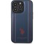 U.S. Polo PU Leather Stitched Lines kryt iPhone 14 Pro námořně modrý