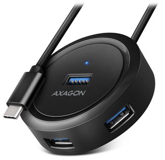 AXAGON hub USB-C / HUE-P1C / USB 3.2 Gen1 / 4x USB-A / 0,3m