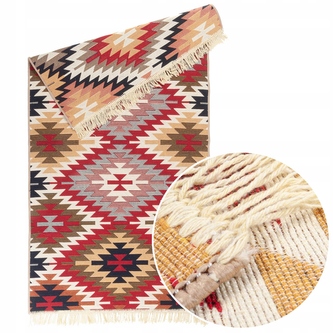 Kusový oboustranný vzorovaný koberec KILIM GOLD PREMIUM - AZTECK 60x120 cm Multidecor