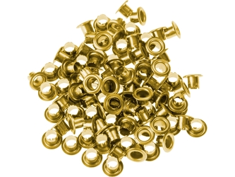 očka-druky, sada 100ks, barva zlatá mosaz očka-druky, sada 100ks, barva zlatá mosaz