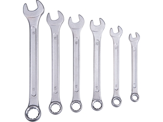 klíče očkoploché, sada 6ks, 8-17mm