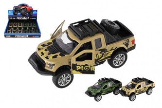 Auto pick up plast 5,5x13cm na zpětné natažení 2 barvy 12ks v boxu