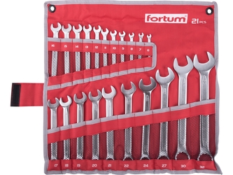 FORTUM klíče očkoploché, sada 21ks, 6-32mm