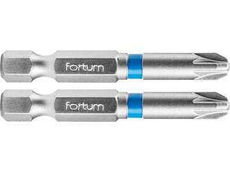 FORTUM hrot křížový pozidriv, sada 2ks, PZ 3x50mm, S2