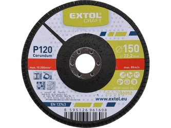EXTOL CRAFT kotouč lamelový šikmý korundový, P120, O 150mm