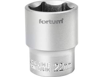 FORTUM hlavice nástrčná 1/2", 22mm, L 38mm