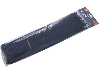 EXTOL PREMIUM pásky stahovací na kabely černé, 400x4,8mm, 100ks, nylon PA66