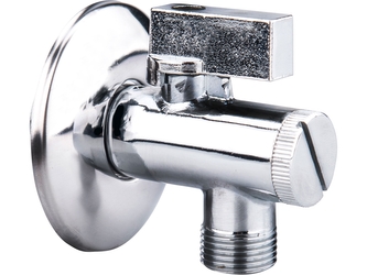 BALLETTO ventil rohový s filtrem a kovovou pákou, 1/2"-3/8"