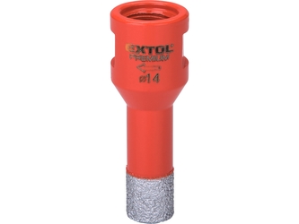 EXTOL PREMIUM korunka vykružovací diamantová, O 14mm, závit M14