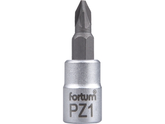 FORTUM hlavice zástrčná 1/4" hrot pozidriv, PZ 1, L 37mm
