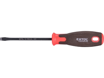 EXTOL PREMIUM šroubovák plochý SUPERGRIP, (-) 5x100mm, CrV