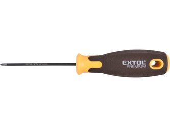 EXTOL PREMIUM šroubovák křížový PZ SUPERGRIP, PZ 0x75mm, CrV