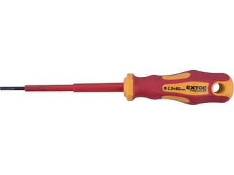 EXTOL PREMIUM šroubovák elektrikářský, (-)2,5x80mm, VDE, CrV