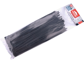EXTOL PREMIUM pásky stahovací na kabely EXTRA, černé, 280x4,6mm, 100ks, nylon PA66
