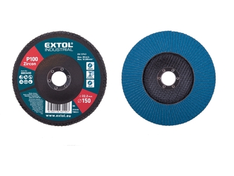EXTOL INDUSTRIAL kotouč lamelový šikmý zirkonový, P100, O 150mm