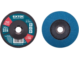 EXTOL INDUSTRIAL kotouč lamelový šikmý zirkonový, P60, O 150mm