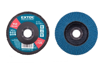 EXTOL INDUSTRIAL kotouč lamelový šikmý zirkonový, P40, O 125mm