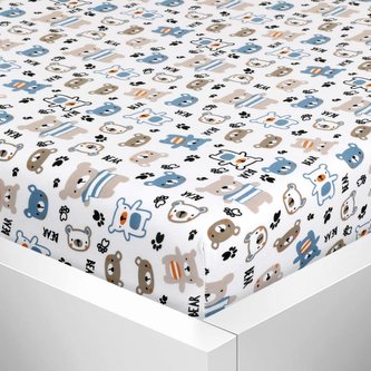 Prostěradlo jersey s elastanem - medvídci - 60x120 cm