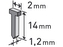 EXTOL PREMIUM hřebíky, balení 1000ks, 14mm, 2,0x0,52x1,2mm