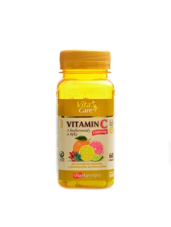 VitaHarmony - Vitamín C 1000mg s bioflavonoidy a šípky 60 tbl s postupným uvolňováním