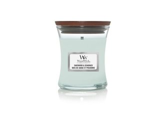WoodWick Sagewood & Seagrass svíčka 85g