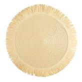 Prostírání kulaté BOHO I. béžová O 38 cm Mybesthome