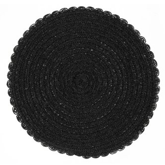 Prostírání kulaté ALEX černá O 38 cm Mybesthome