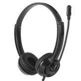 HP DHE-8009 sluchátka s mikrofonem, ovládání hlasitosti, černá, klasická typ 3,5mm jack
