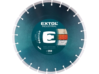 EXTOL INDUSTRIAL kotouč diamantový řezný segmentový na BETON, suché řezání, O 350x25,4x3,2mm