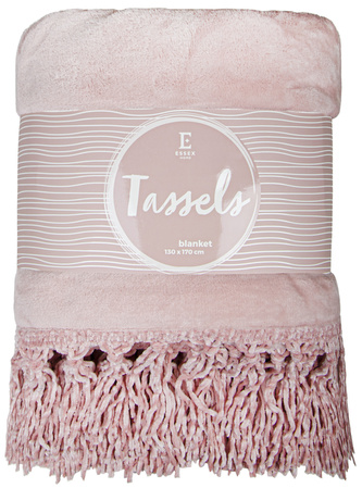 Mikrovláknový pléd - deka TASSELS růžová 130x170 cm Essex Mikrovláknový pléd - deka TASSELS růžová 130x170 cm Essex