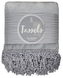 Mikrovláknový pléd - deka TASSELS světle šedá 130x170 cm Essex